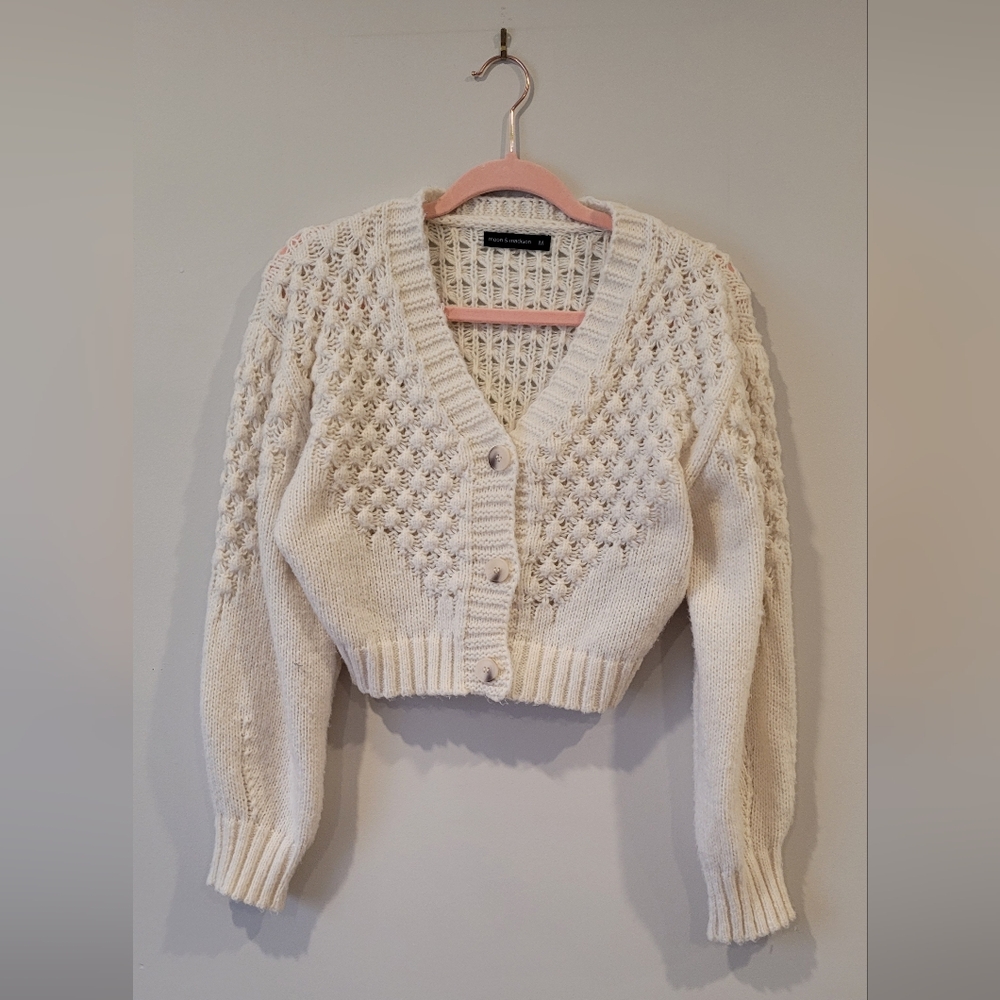 moon & madison Textured Knit Cardigan